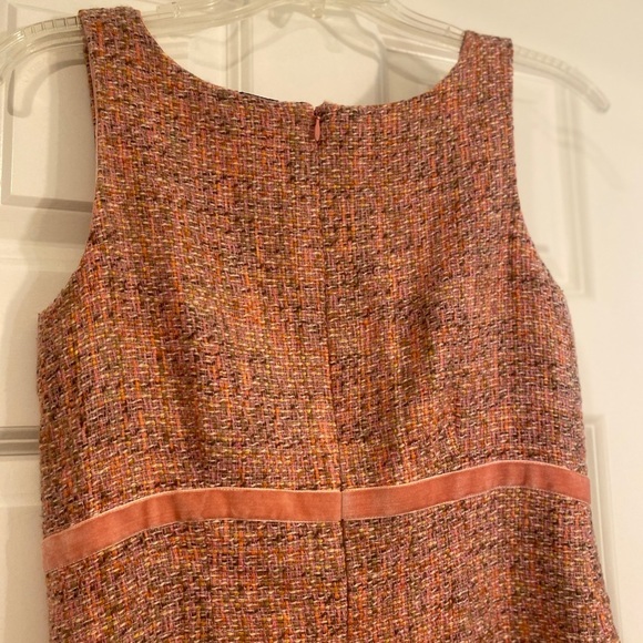 Women’s Sleeveless Winter Tailored‎ Tweed Midi Peach Pastel Classic Dress size4 - Picture 16 of 16